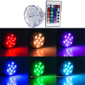 10 LED Multicolor Piscina sumergible Fiesta impermeable Florero Floralytes Base de control remoto bajo el agua Led Piscina luz del té